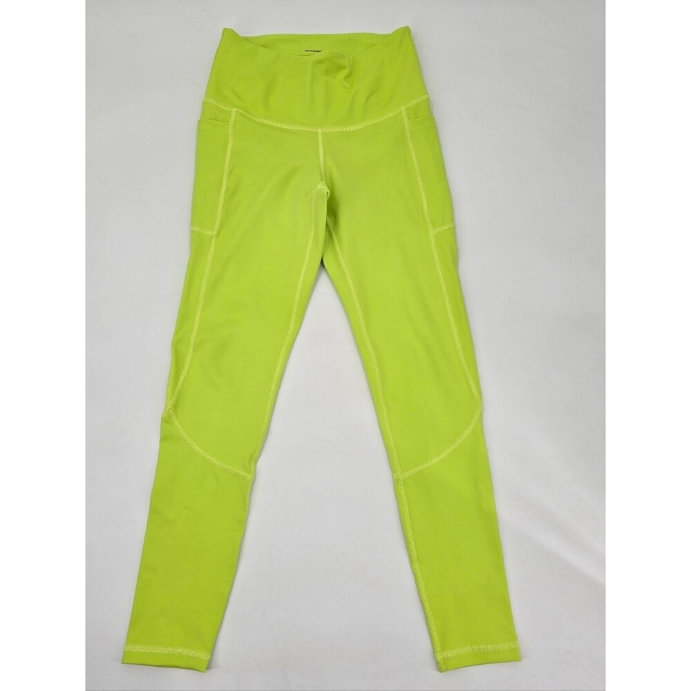 Feed Me Fight Me Neon Lime High-Waist Active Leggings Size S